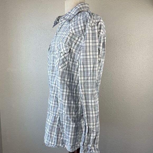 BKE Slim Fit Pearl Button Snap Down Shirt Size XL EUC - Picture 4 of 10